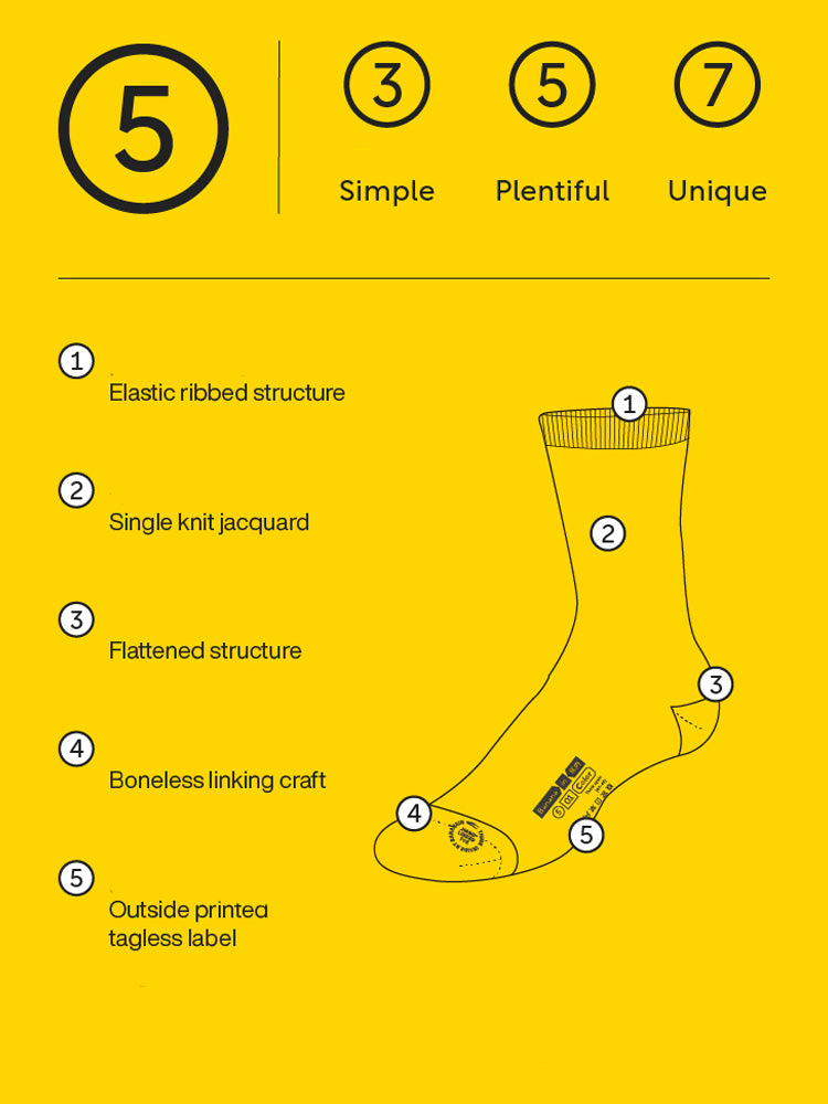 501C geometric couple mid-tube socks-3 pairs