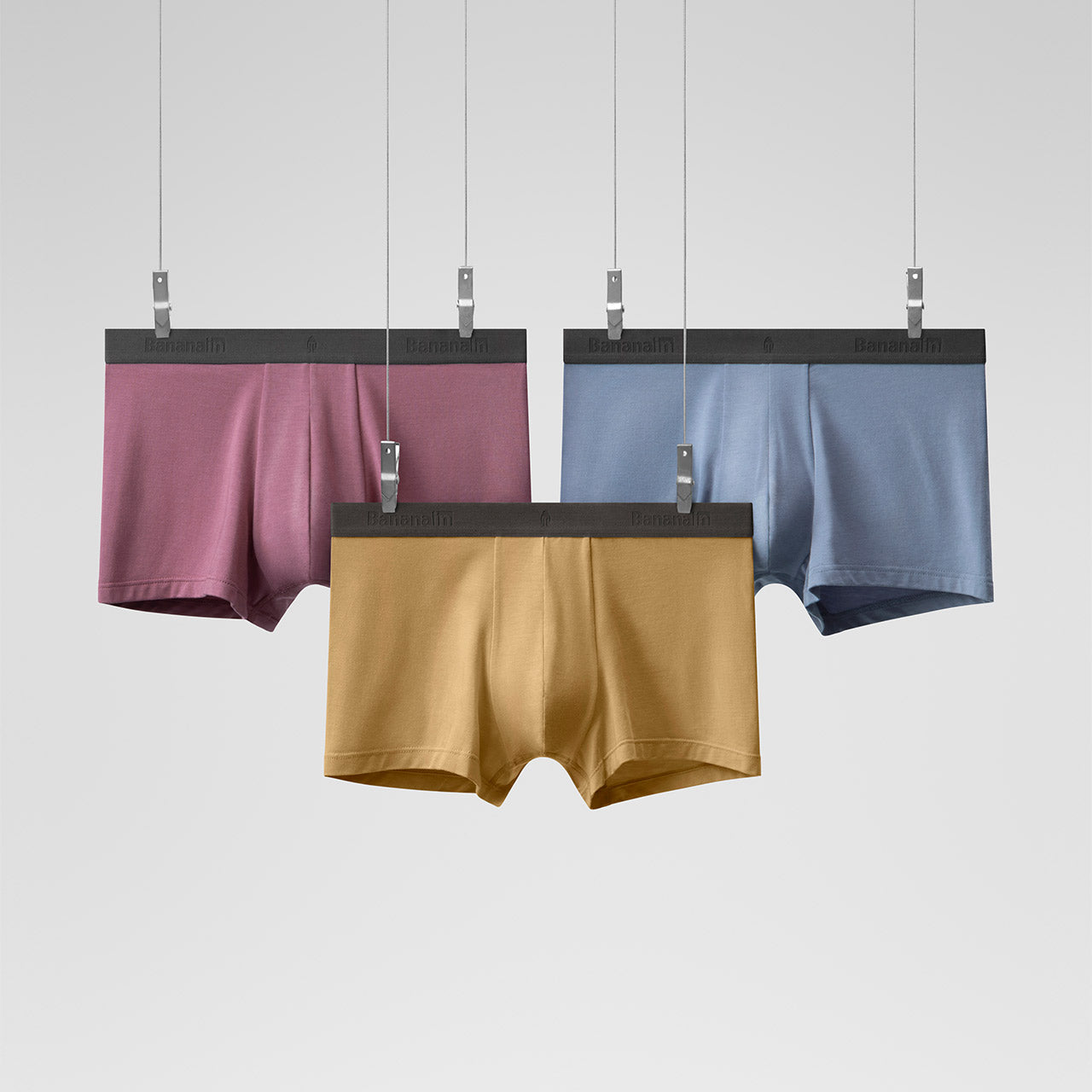 301P Men's 40s Modal Boxer Underwear-3 Packs