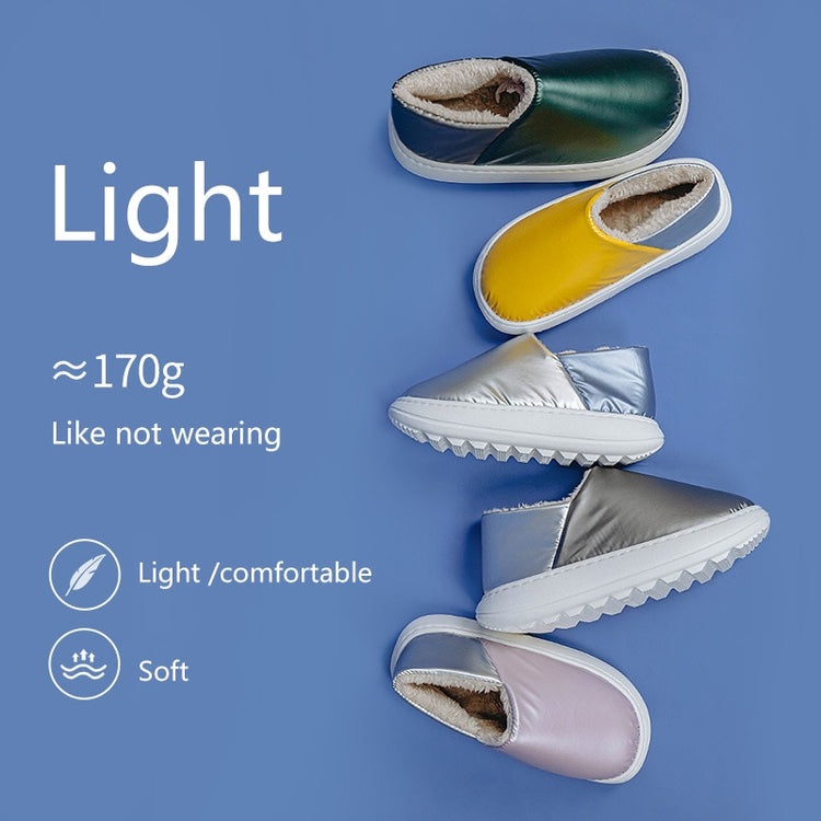 Trend Winter Down Cotton Thick Sole Slippers