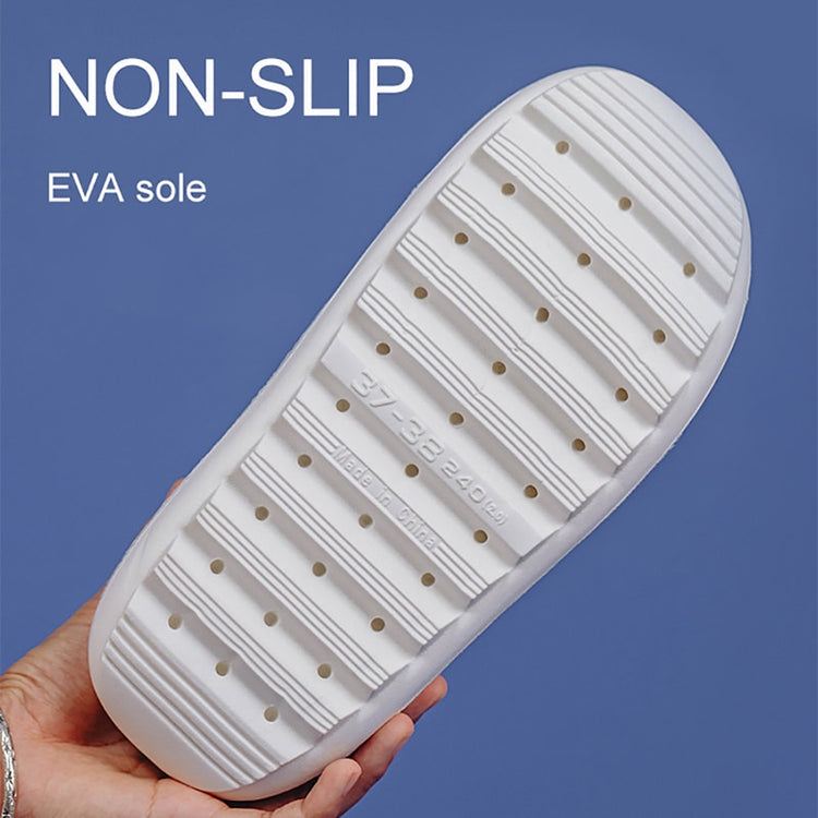 Trend Winter Down Cotton Thick Sole Slippers