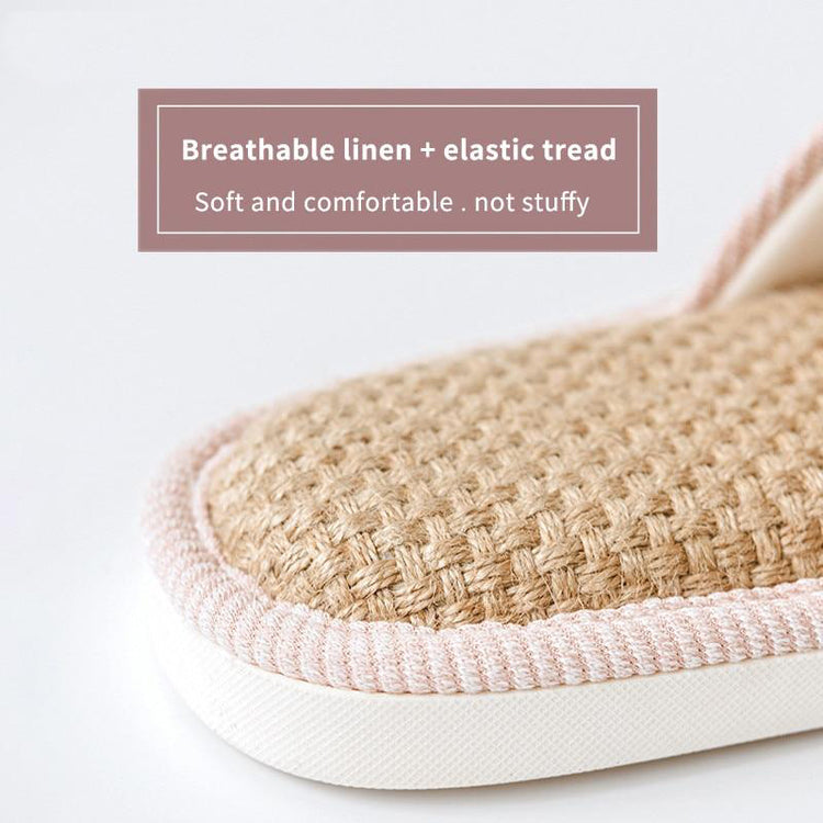 Japanese Natural Linen Cotton Home Slippers